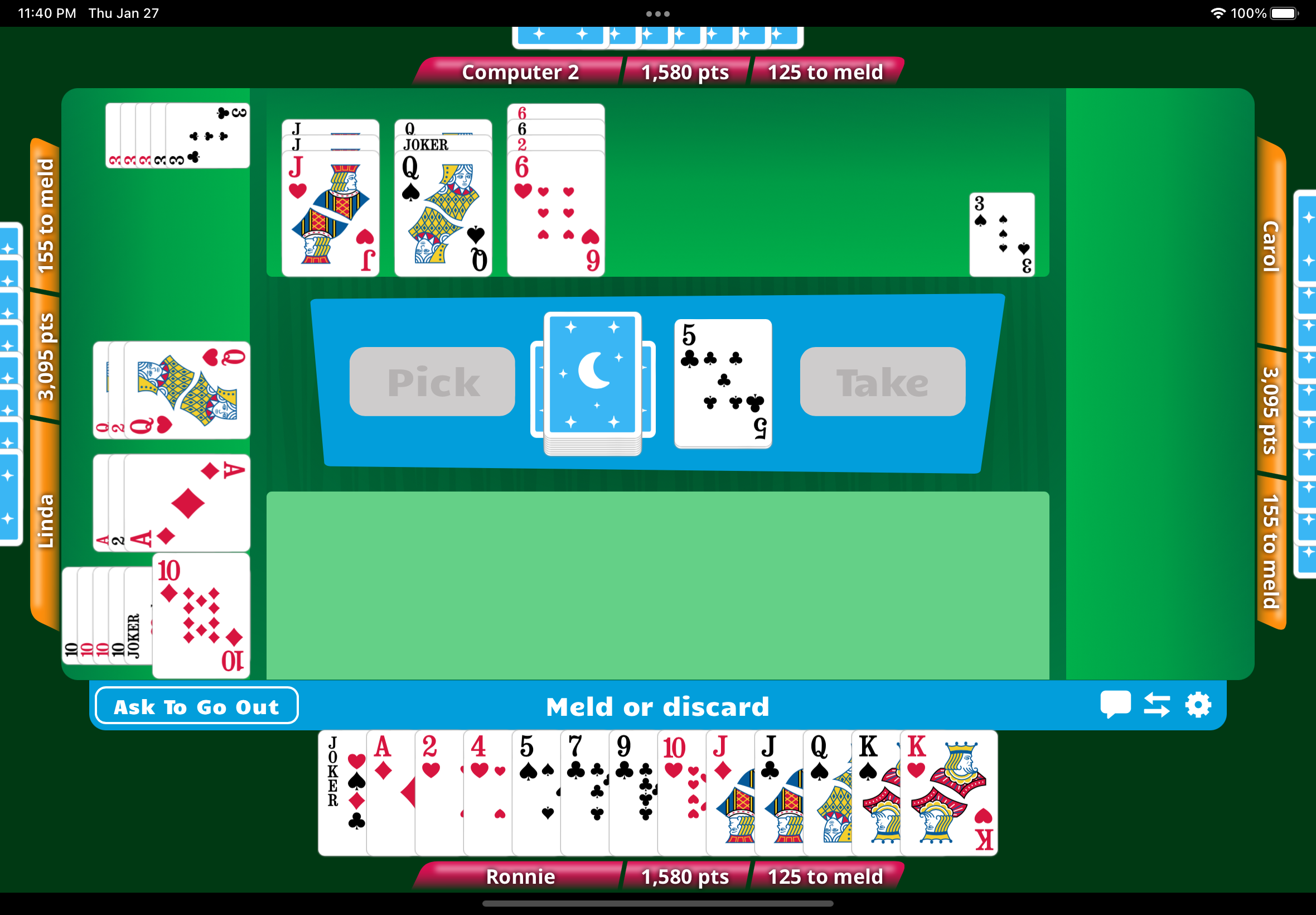 can you play canasta online with friends